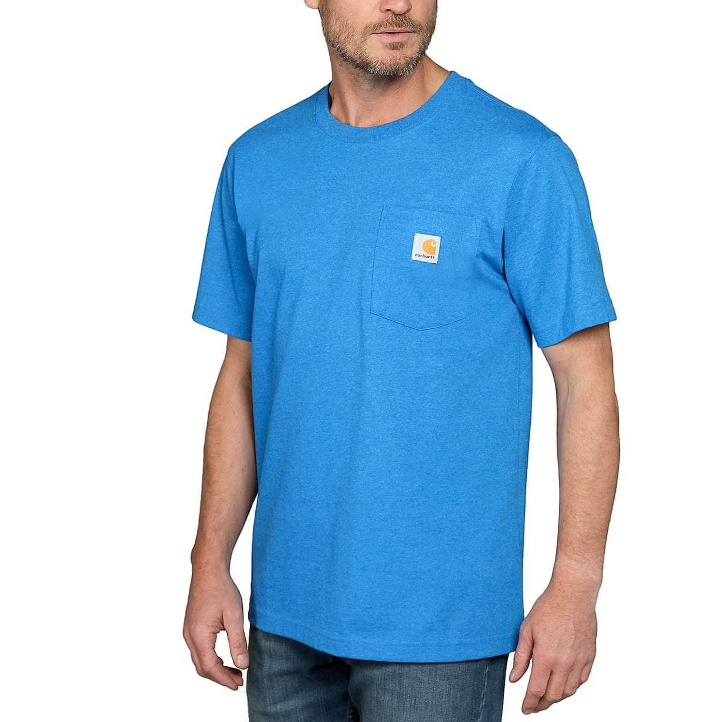 Carhartt K87 Pocket Short Sleeve T-Shirt mit Brusttasche Marine Blue Heather 103296