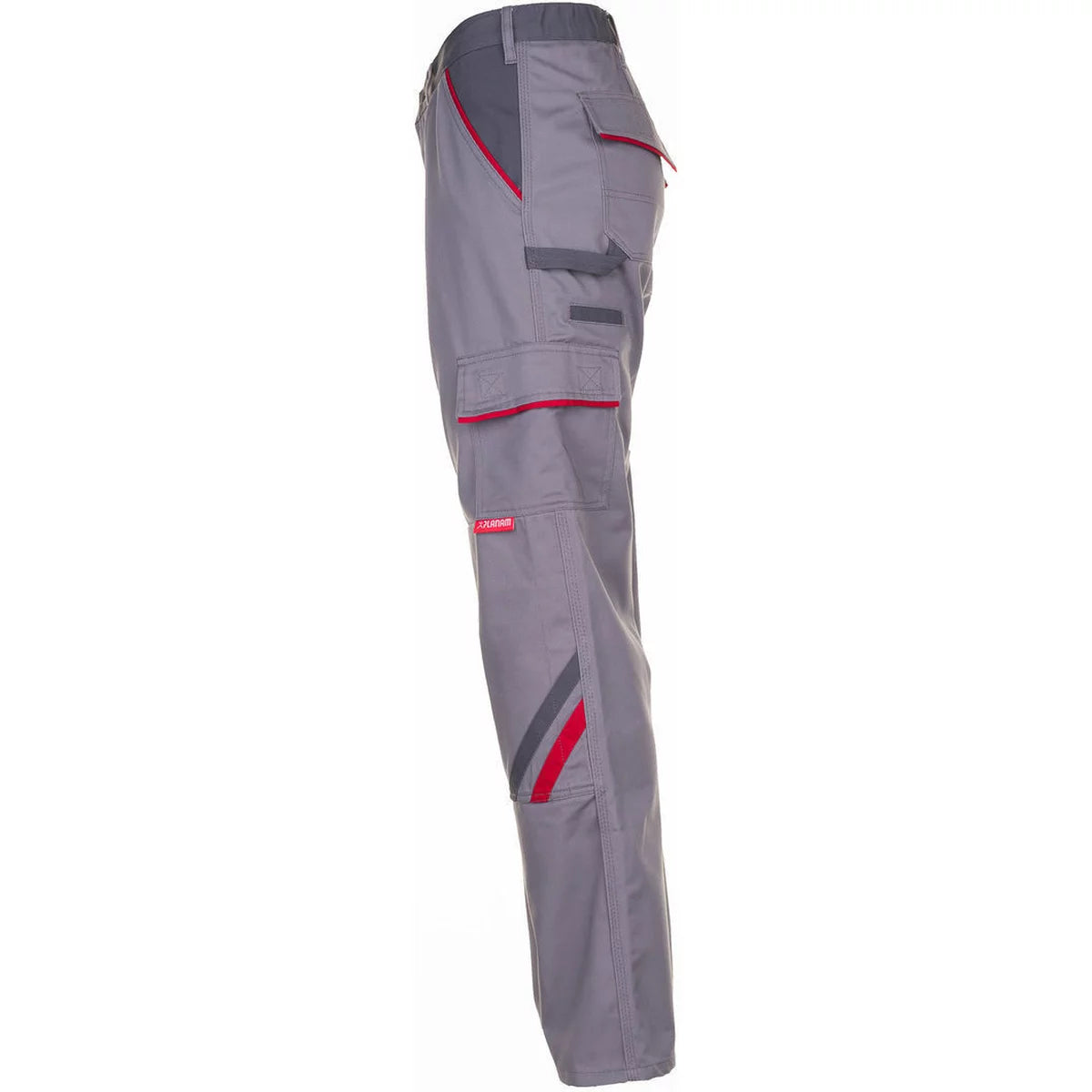 Planam Highline Herren Bundhose zink/schiefer/rot 2321